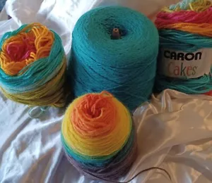 Lot of Sherbert Colored Yarn - Caron, Conshohocken - Picture 1 of 6
