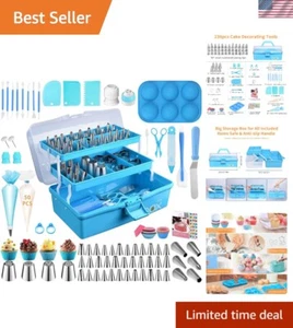 Cake Decorating Tools Supplies Kit: 236pcs Baking Accessories with Storage Ca... - Picture 1 of 8