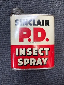SINCLAIR P.D. INSECT SPRAY  12 OZ Can VINTAGE SINCLAIR MOTOR OIL CAN Bug Spray - Picture 1 of 6