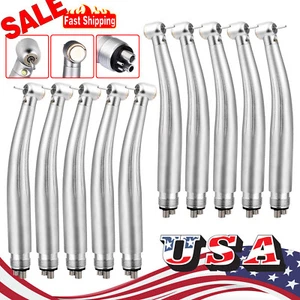 10pcs Dental Fiber Optic LED E-generator High Speed Air Turbine Handpiece 4 Hole - Picture 1 of 11