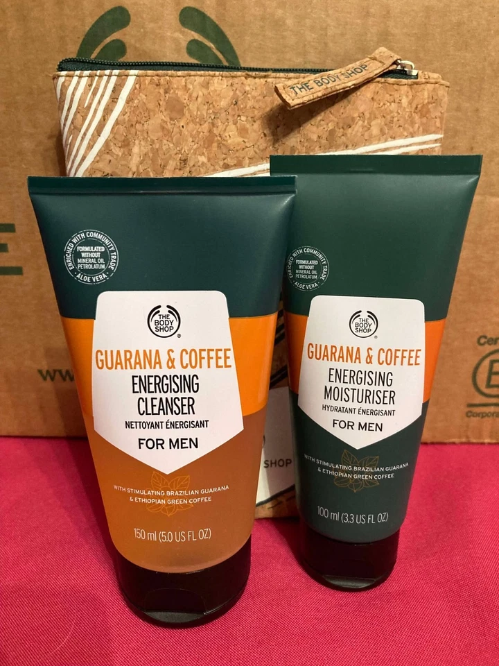 The Body Shop GUARANÁ & COFFEE Energizante HIDRATANTE Y LIMPIADOR para Hombre y BOLSO Foto 1 de 1