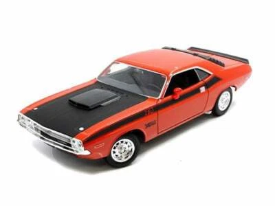 1970 Dodge Challenger T/A Orange Diecast 1:24 Scale Model Car - Welly 24029OR - Image 1 of 3