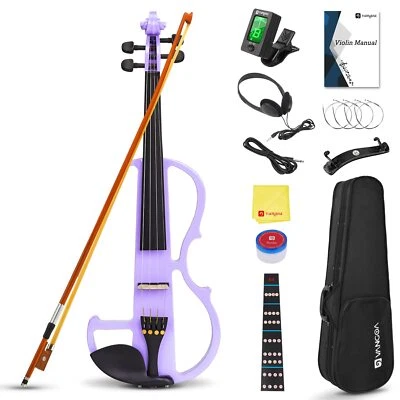 Vangoa Electric Violin 4/4 Full Size Silent Violin Set for Beginner Adults Teens - Image 1 of 4