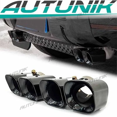 Square Exhaust Tips Black for 2020+ Land Rover Defender 90/110 3.0L Foto 1 de 4