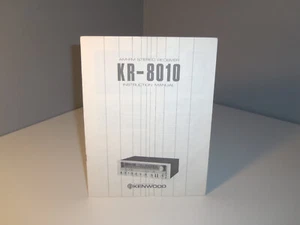 Kenwood KR-8010 AM FM Stereo Receiver Instruction Service Manual *Original* - Picture 1 of 4