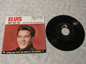 Elvis Presley   She's Not You      45   and  Picture Sleeve   RCA 8041 - Picture 1 of 1