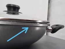Stoneline Wok 28cm, con coperchio, Aluguss, Wok padella rivestito con vera