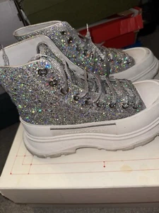Authentic Glitter Alexander McQueen Boots size 41 good condition  - Picture 1 of 9