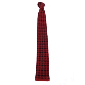 FIORIO MILANO cravatta maglia piede de poule rosso 100 % cashmere MADE IN ITALY - Imagen 1 de 4