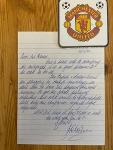HAND WRITTEN/SIGNED LETTER from JOHNNY DOWNIE the MANCHESTER UNITED footballer - Picture 1 of 1
