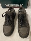 Mephisto Mens Shoes Rainbow Casual Lace-Up Low-Profile Leather - Grey UK 10.5
