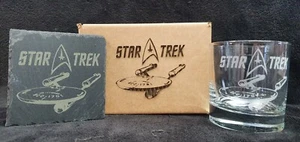 Star Trek glass and slate box set can be personalised - Picture 1 of 7
