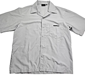 Fox Men's Short Sleeve Chest Pocket Gray Snap Button Up Shirt Medium - Picture 1 of 8
