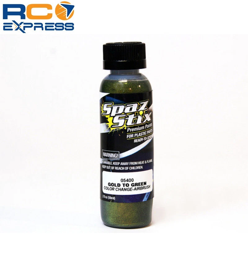 Spaz Stix Color Change Airbrush Ready Paint Gold/Green 2oz Bottle SZX05400 - Image 1 of 1