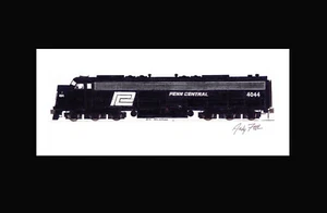 Penn Central E8 #4044 11"x17" impresión mate firmada por Andy Fletcher - Imagen 1 de 1