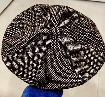 Brown/WhiteTweed 8 Panel Applejack with Snap. Front USA Medium - Image 1 of 4