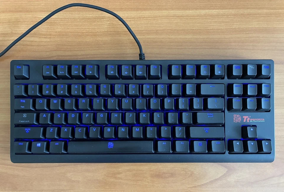 Thermaltake Poseidon ZX Mechanical Keyboard Tenkeyless TKL Blue Switch KB-PZX - Image 1 of 3