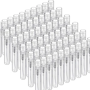 60 Mini Botellas Spray 5ml Plastico Transparent Recargable Atomizador Viaje - Bild 1 von 12