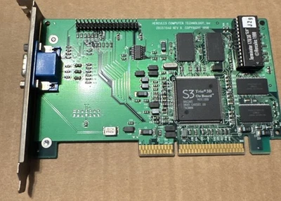 Hercules Terminator 128/3D AGP 8MB S3 Trio3D Graphics Card GB3570AG REV B - Image 1 of 2