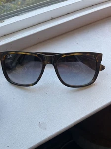 Ray-Ban RB4165 Justin 710/8G 54 Sonnenbrille schwarz (siehe Fotos - zerkratzte Gläser) - Bild 1 von 6