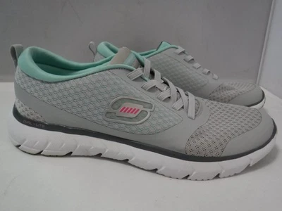 Skechers Flex Appeal 3.0 Go Forward Light Grey/Turquoise Athletic Sneakers Women - Image 1 of 4