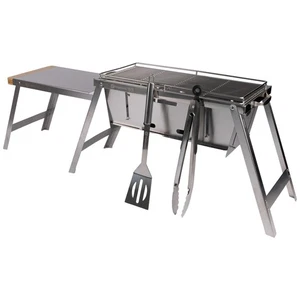 RIDGE MONKEY BARBACOA PARRILLA BARBACOA CON CHIMENEA COMBUSTIBLE SÓLIDO MESA AUXILIAR UTENSILIOS PLIEGUES - Imagen 1 de 6