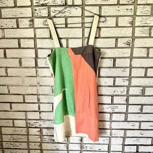 Mini Vestido de Verano See by Chloe Colorblock W M Cremallera Tirantes Mezcla de Lino - Imagen 1 de 23