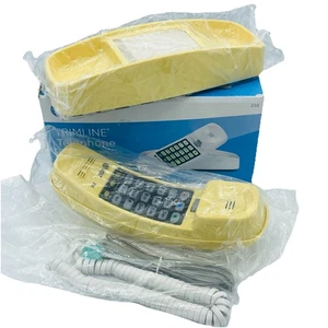 Teléfono de ajuste con cable AT&T 210 de colección teclado de luz amarilla audífono utilería - Imagen 1 de 14
