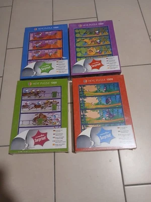 Set di 4 Puzzle Heye 1000 Pezzi Mordillo Surprise Nuovi - Immagine 1 di 2
