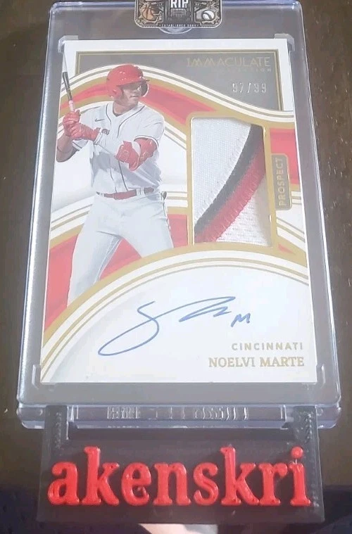 🔥2023 Panini Immaculate Prospect Patch Autographs Noelvi Marte /99🔥  - Image 1 of 4