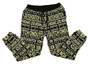 Pantalones deportivos Von Dutch negros/amarillos talla mediana nuevos - Imagen 1 de 8