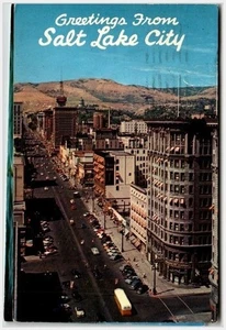 1960s Salt Lake City Aerial View: Main St, Wasatch & Lake - Picture 1 of 2