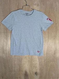 True Religion Camisa Mujer Talla M Cuello Redondo Manga Corta Logo Gris - Imagen 1 de 8