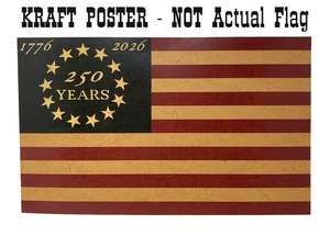 Póster Bandera Betsy Ross 250 Aniversario América Pósters EE. UU. 250º Cumpleaños - Imagen 1 de 11