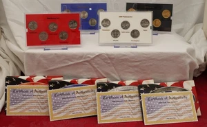 2000 US Mint State Hood Quarters 4 Set Collection ~ Platinum, Gold, P&D Mints - Bild 1 von 10