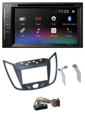 Pioneer Bluetooth MP3 USB 2DIN DAB DVD Autoradio für Ford C-Max (ab 10) grau - Bild 1 von 4