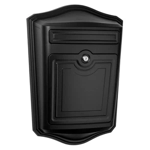 Architectural Mailboxes Maison Black, Medium, Aluminum, Locking, Wall Mount - Picture 1 of 10