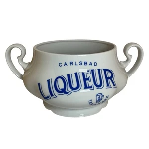 Carlsbrad Bechers Liqueur Porcelain Bowl Blue Czech Rudolf Kampf Leander Rare - Foto 1 di 9