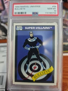 1990 🏪 Impel Marvel Universe Super-Villians, #64, Bullseye, PSA-10 - Picture 1 of 2