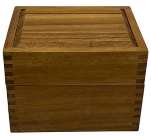 Ironwood Gourmet Akazienholz Geheim Rezeptbox mit Trennwand Naturbraun - Bild 1 von 14