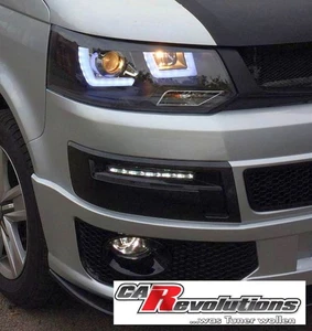 LED Tagfahrlicht Set mit Abdeckung E-Prüfzeichen für VW T5 GP 2010-2015 - Bild 1 von 3