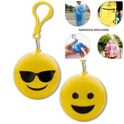 Emoticon Emergency Rain Poncho 2pk -One size fits all. Don't get drenched again! - Image 1 of 4