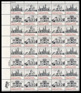 Scott #1841a (1838-41) Architecture Sheet of 40 Stamps - MNH P#39422 UL - Picture 1 of 1