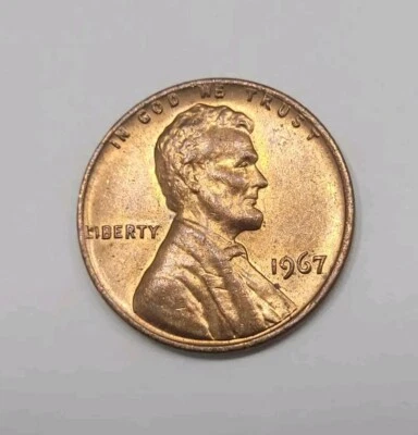 1967 Lincoln Memorial Penny Double Die Obverse.  - Image 1 of 4