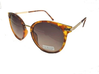 NUEVO CON ETIQUETAS TOMMY HILFIGER Mystique Mujer Gafas de sol Marrón-Tortuga/Marrón-Pequeño defecto Foto 1 de 4