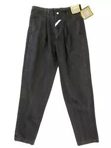 Vintage Jordache schwarze Mom Jeans Größe 32 Stil Nr. 07-2820 Made in Hong Kong Neu mit Etikett! - Bild 1 von 9