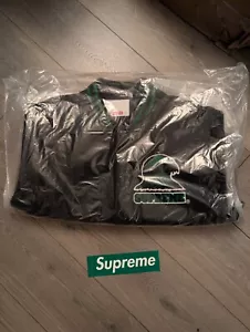 Supreme Wave Varsity Jacket Black Leather 2023 XL Box Logo - Picture 1 of 6