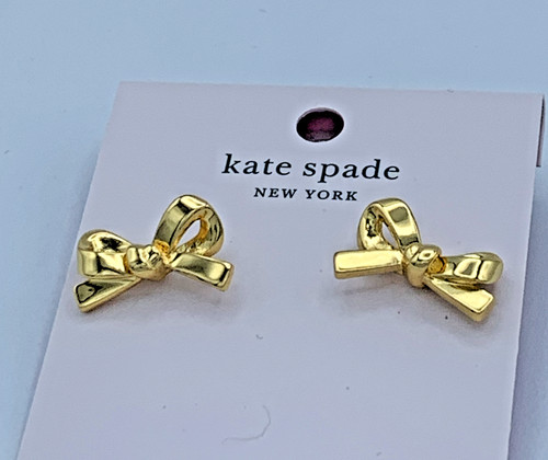 Orecchini Kate Spade placcati oro mini fiocco skinny 1515