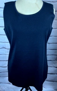 Exclusively Misook Damen Größe M schwarz ärmelloses Top Bluse - Bild 1 von 3