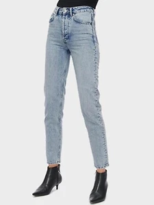 Jeans ajustados Anine Bing Sonya tiro alto azul lavado talla 25 - Imagen 1 de 5